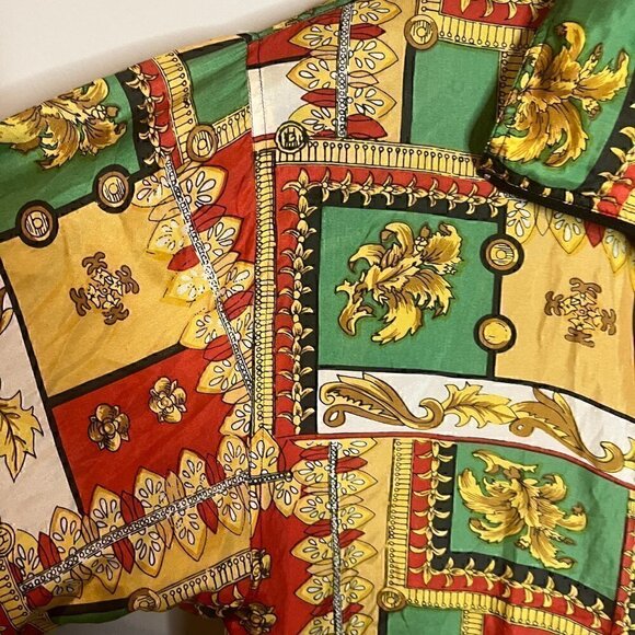 Vintage colorful silk jacket - Picture 2 of 4